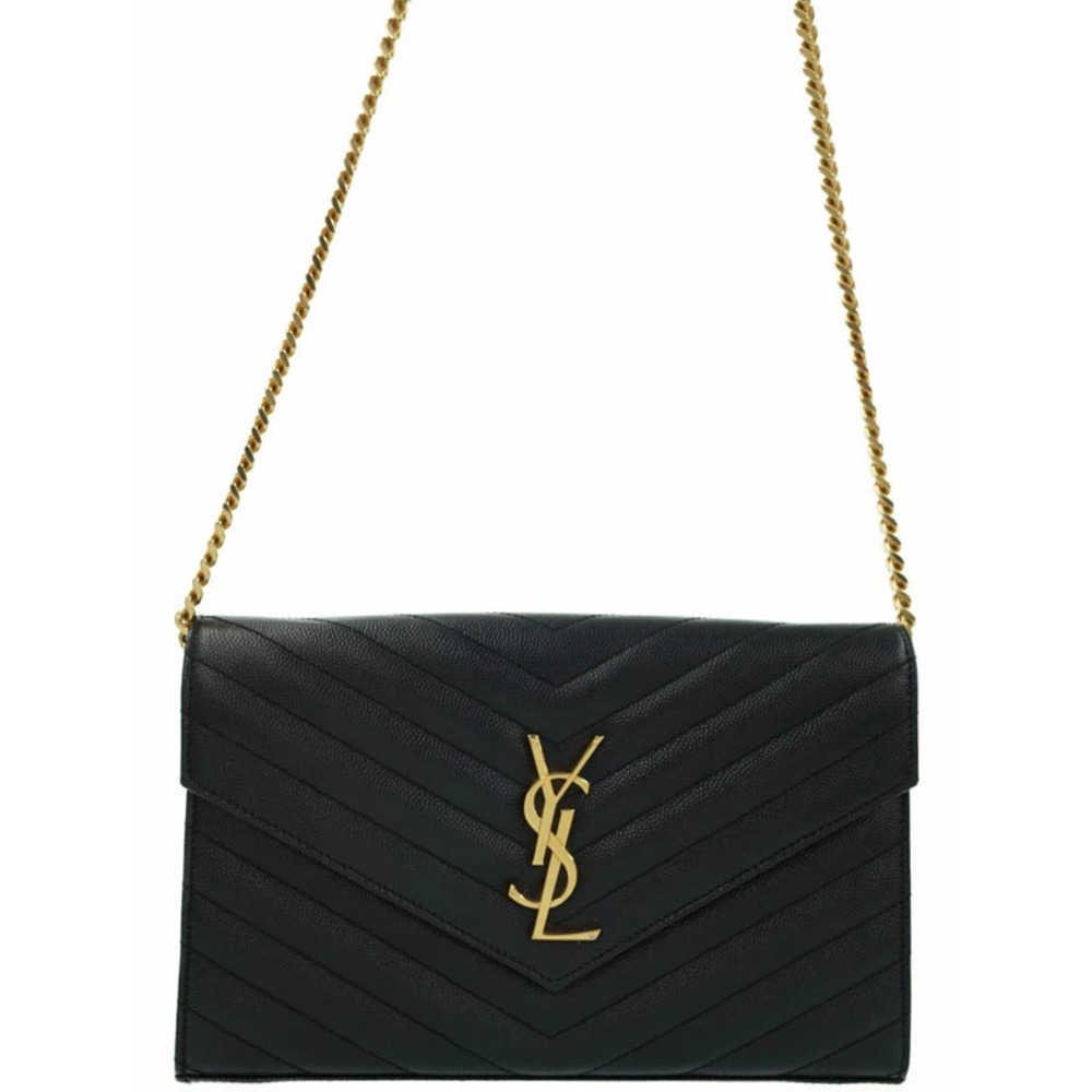 SAINT LAURENT Paris Monogram Chain Wallet